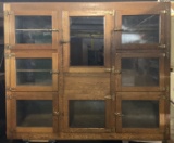 Antique Commercial Grocers 8 Door Ice Box Refrigerator