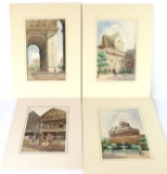 Four Original Watercolors by artist F. Murgatroyd