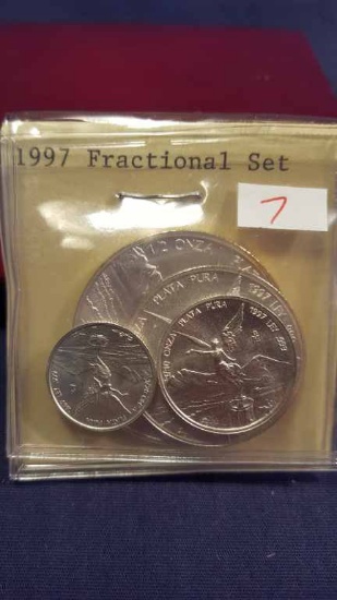 1997 .999 Silver Fractional Set of Mexican Libertads