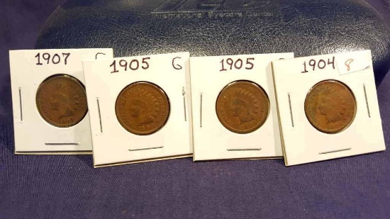 1904, 2—1905, 1907  Indian Head Cents