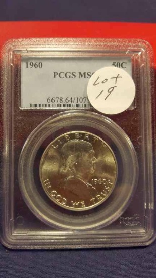 1960 Franklin Silver Half PCGS MS64