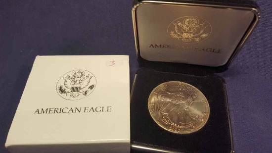 2000 American Silver Eagle  OBV Toned