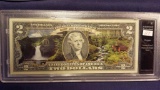 Authentic $2 UNC Bill-Colorized Mt. Hood National Forest Oregon