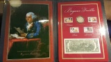 Ben Franklin Book Stamps Coins And $2.00 Note
