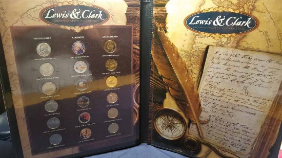 Lewis & Clark Nickel Set 18pc UNC, Colorized & Gold Enhanced