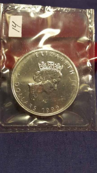 1999 Canadian 1ozt .9999 Silver Maple Leaf