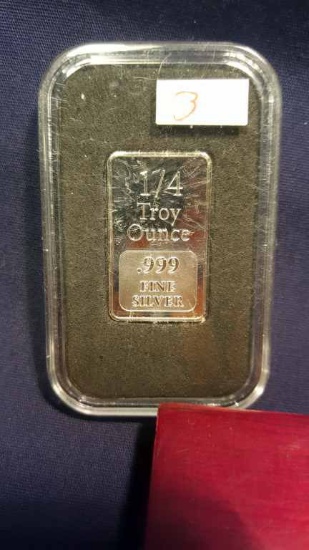 1/4ozt .999 Silver Bar