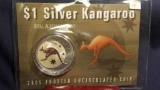 2005 Frosted UNC 1ozt Silver Australian Kangaroo