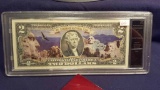 Authentic $2 Bill Enhanced South Dakota Mt. Rushmore