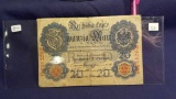 1914 German 20 Reichsbanknote