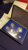 1976 6pc British Virgin Island Proof Set Sterling Silver $1? with papers
