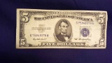 1953 $5 Silver Certificate Blue