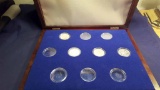 Wooden Box “America's Great Silver Half Dollar Collection” Incl