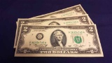 3—UNC 1976 $2 Bills with consec #