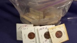 Bag of mixed wheats & memorial Lincoln Cents mostly BU's