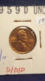 1959 D/D/D UNC Wheat Cent
