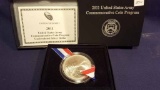 2011 United States Army UNC Silver Commem Dollar
