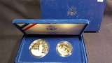 1986 2pc Liberty Commem Set with Silver Dollar