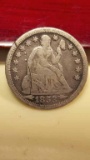 1853 with arrows  Seated Dime