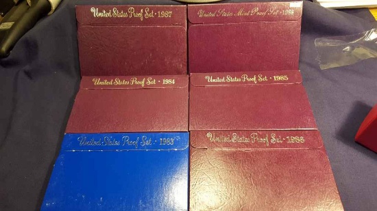 6 Proof Sets 1983-1988