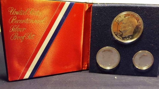 1976 3pc Silver Bicentennial Proof Set