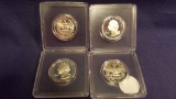 4x Proof Quarters 90% silver 1992,1993,1994,1996