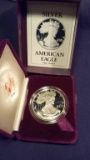 1990  Proof American Silver Eagle w/COA and box