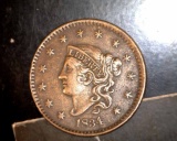 1834 Large Cent.