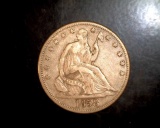 1858 Seated Liberty Half