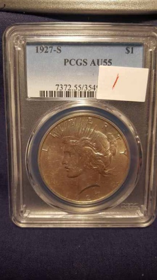 1927-S Peace Dollar PCGS AU55