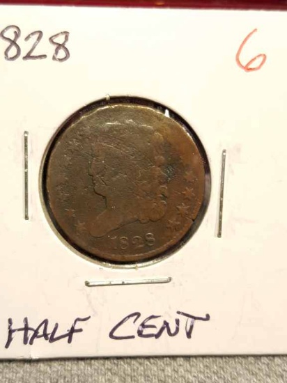 1828  Half Cent