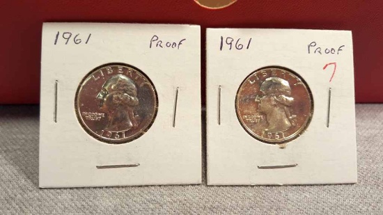 2-1963 Proof Silver Quarters