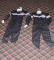 Lot Of (2) New Gearbox Black/ Silver Stripe Go Kart Suit, Size 26