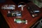 Die Cast Cars, Wood Steering Wheel on Stand