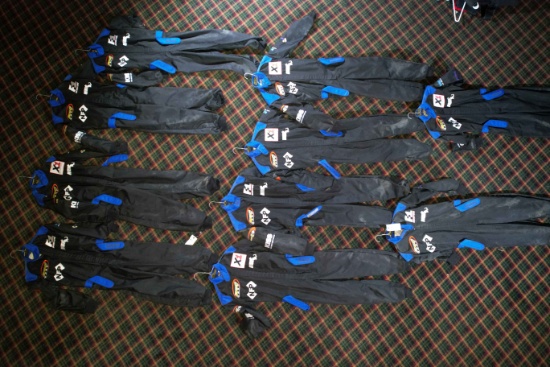 (10) "dragon Race Gear" Blue & Black, Youth Size, Large, Used, Go Kart Racing Suits
