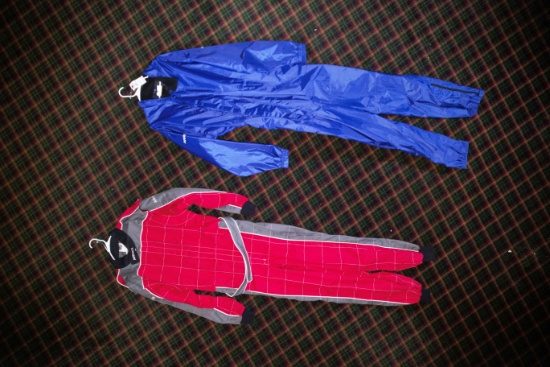 Lot Of (2) New Arrox Go Kart Driving Suits. 1 Red, 1 Gray.