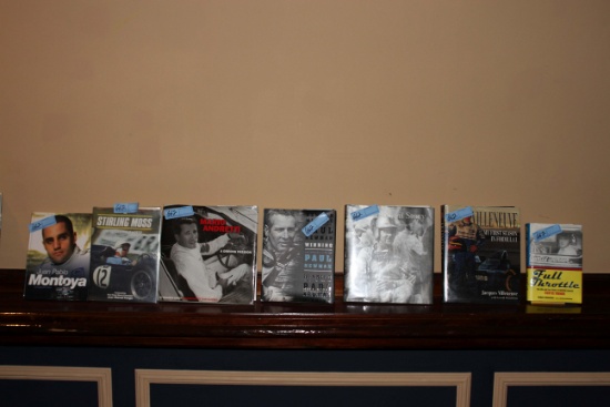 Lot of (7) Hard Cover Racing Books