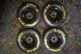 (4) Good Year Eagle Nascar Wheels & Tires, Early 2000's Vintage