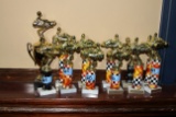 Lot of (12) Go Kart Trophies