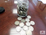 Jar assorted Nickels 65 coins Buffalo, V, Jefferson