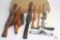 8 antique spoke shaves including Stanley, Adkins co., Flather & sons, Sheffield