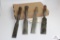 Four flat chisels lufkin, 16” average