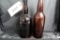 two bottles, G W brewing Co Pomeroy, O/ Lone Creek Distillery Newport, KY
