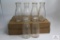 Six Pint WV clear glass milk bottles