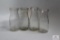 Four ½ pint WV clear glass bottles