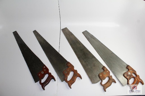 Four Henry Disston Sons Antique Hand Saws Pace Maker