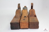 Three 16” wooden Bench Planes Sandusky tool Co. Baldwin tool Co