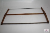 Two metal blade wooden band saw