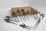 Box lot of compass and calipers