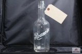 Hand painted Roanoke clear bottle